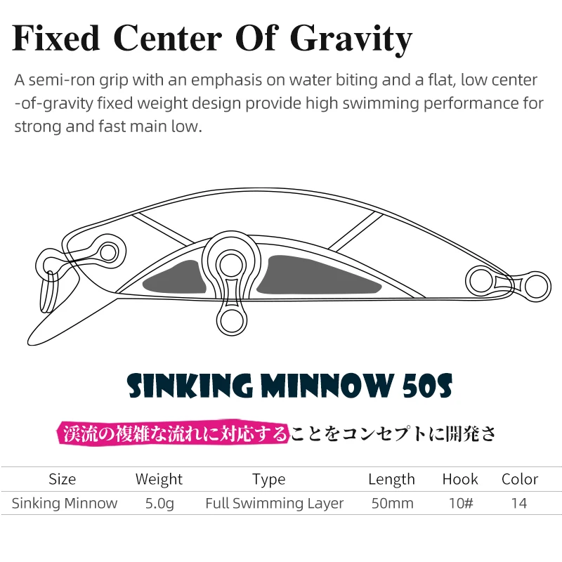 TSURINOYA Sinking Minnow Mini  - đánh giá và giá Fishing Lure Crankbait