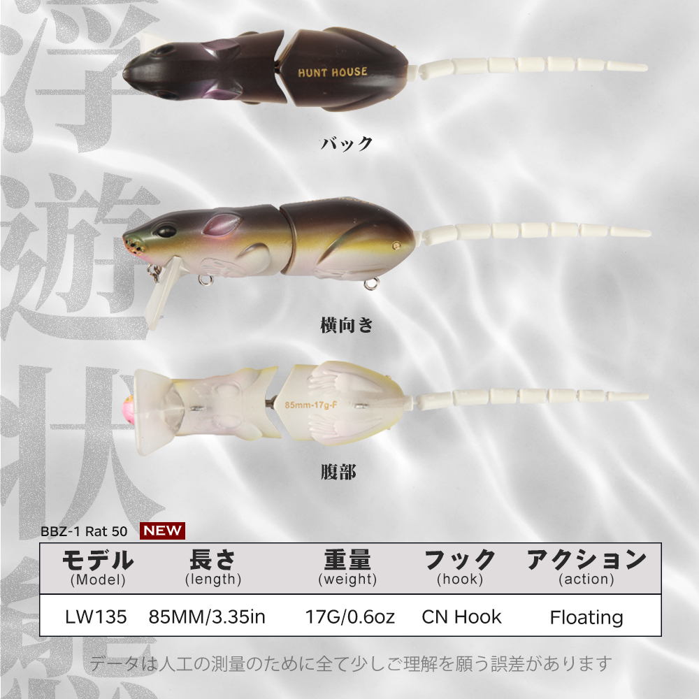 BBZ-1 Chuột Hunthouse Mồi Câu  - đánh giá và giá Fishing Lure Popper