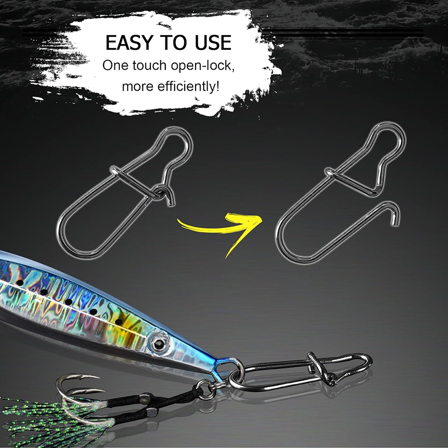 50Pcs Crankbait Snaps Stainles - đánh giá và giá Fishing Lure Spinnerbait