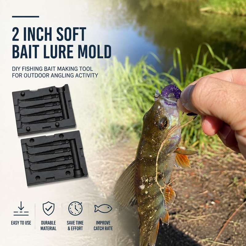 2 Inch Soft Bait Lure Mold DIY - đánh giá và giá Fishing Lure Accessories