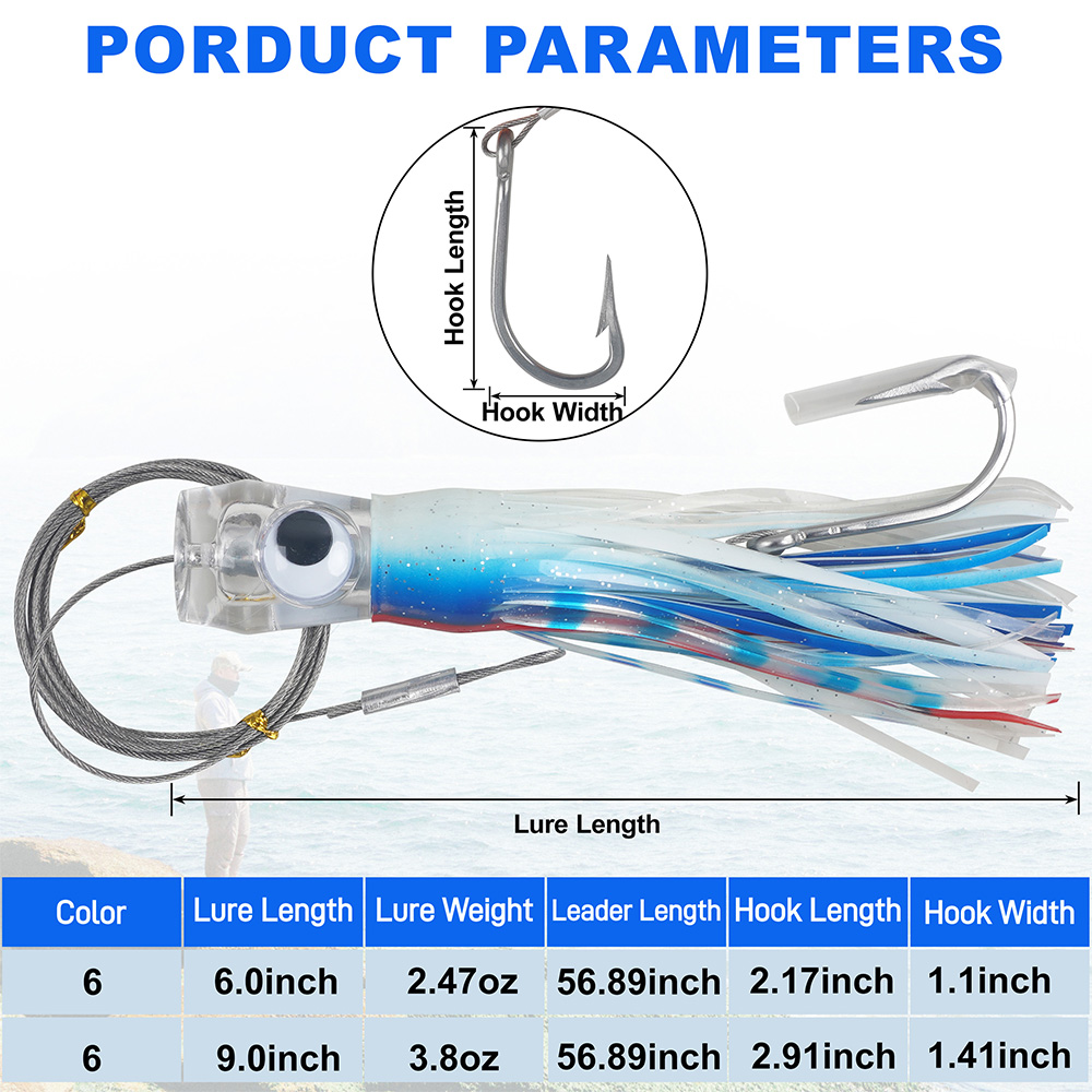 6Pcs Saltwater Tolling Lures S - đánh giá và giá Fishing Lure Buzzbait