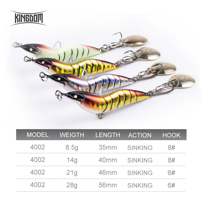 KINGDOM Shrimp Fishing Lure Me - đánh giá và giá Fishing Lure Blade Bait