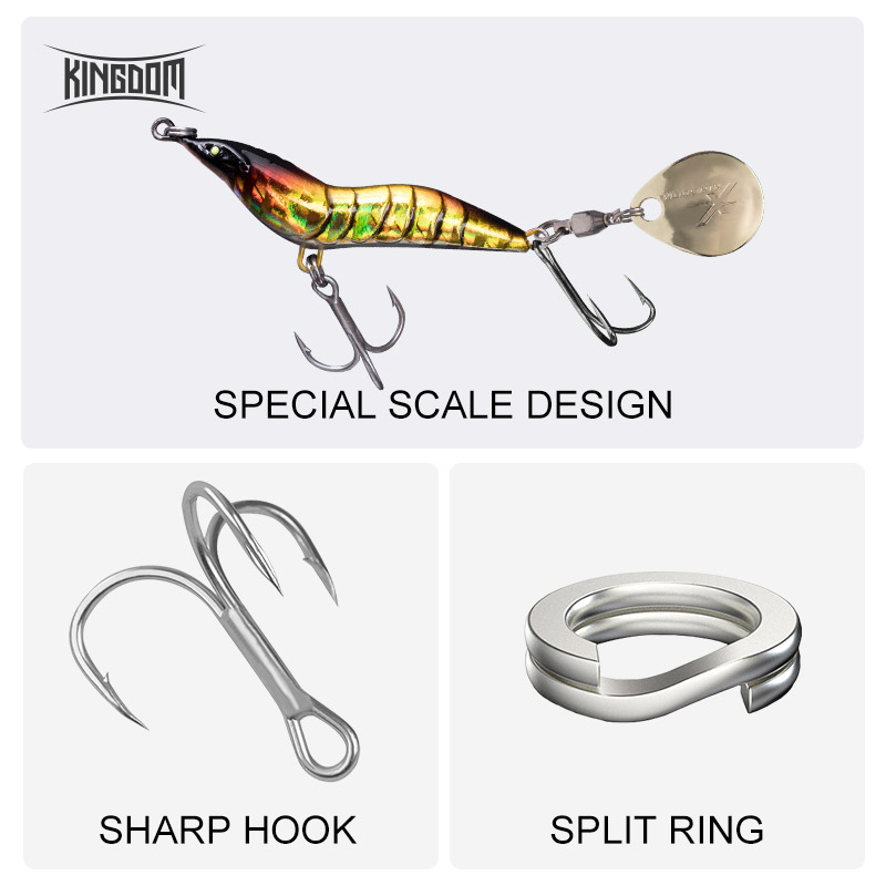 KINGDOM Shrimp Fishing Lure Me - đánh giá và giá Fishing Lure Blade Bait