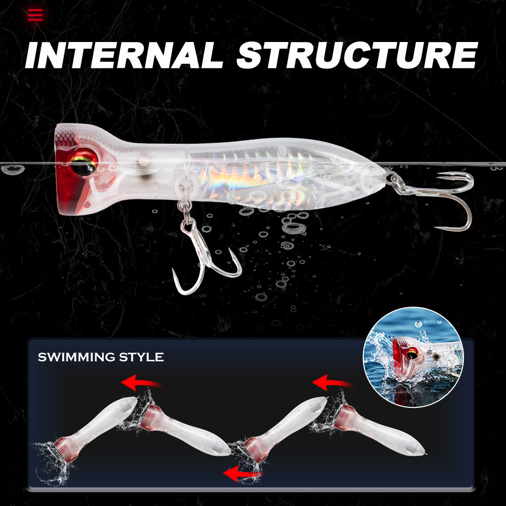 Hunthouse Topwater Floating Po - đánh giá và giá Fishing Lure Popper