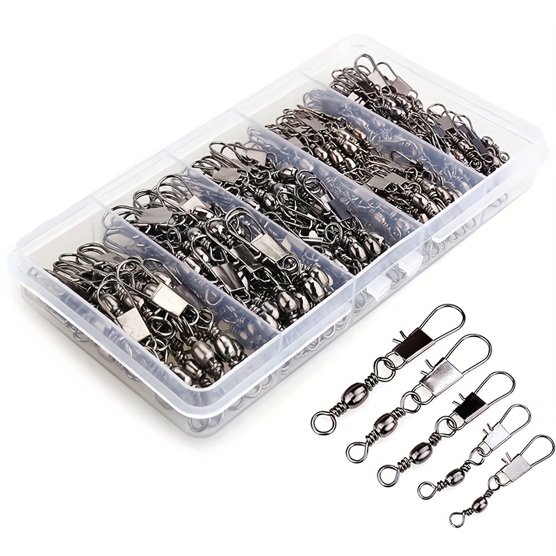 50/200pcs Barrel Snap Swivel F - đánh giá và giá Fishing Lure Spinnerbait