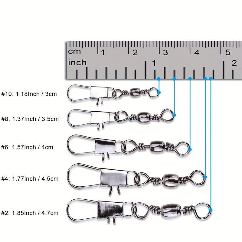 50/200pcs Barrel Snap Swivel F - đánh giá và giá Fishing Lure Spinnerbait