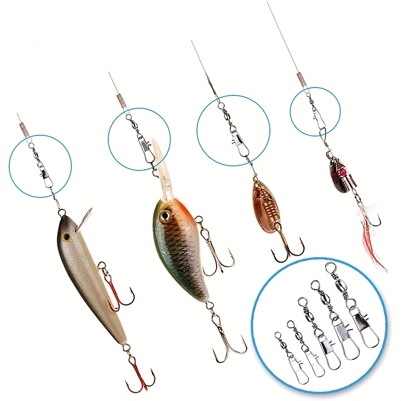 50/200pcs Barrel Snap Swivel F - đánh giá và giá Fishing Lure Spinnerbait